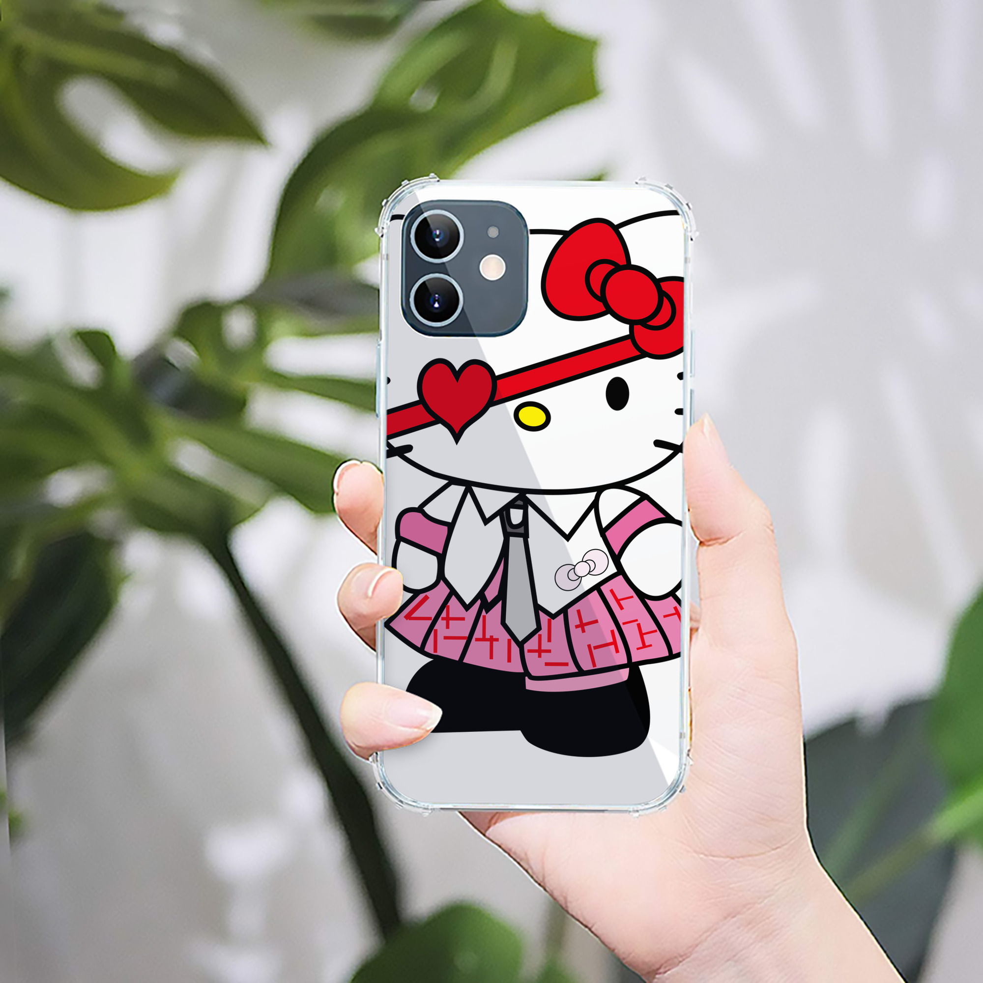 （画像用） Hello Kitty ハローキティ 【iPhone 12シリーズ対応】透明スマホケース（クリアソフトケース）